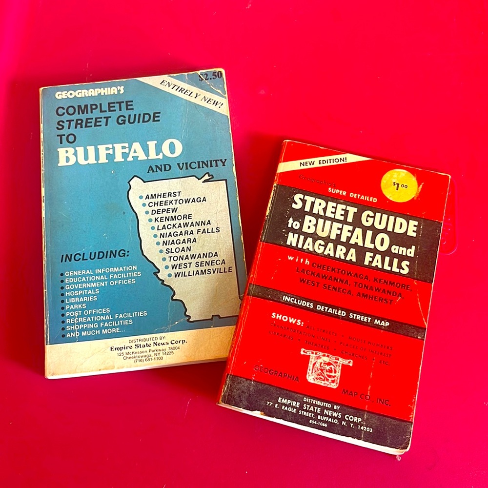 Vintage street guide books to Buffalo New York 80s